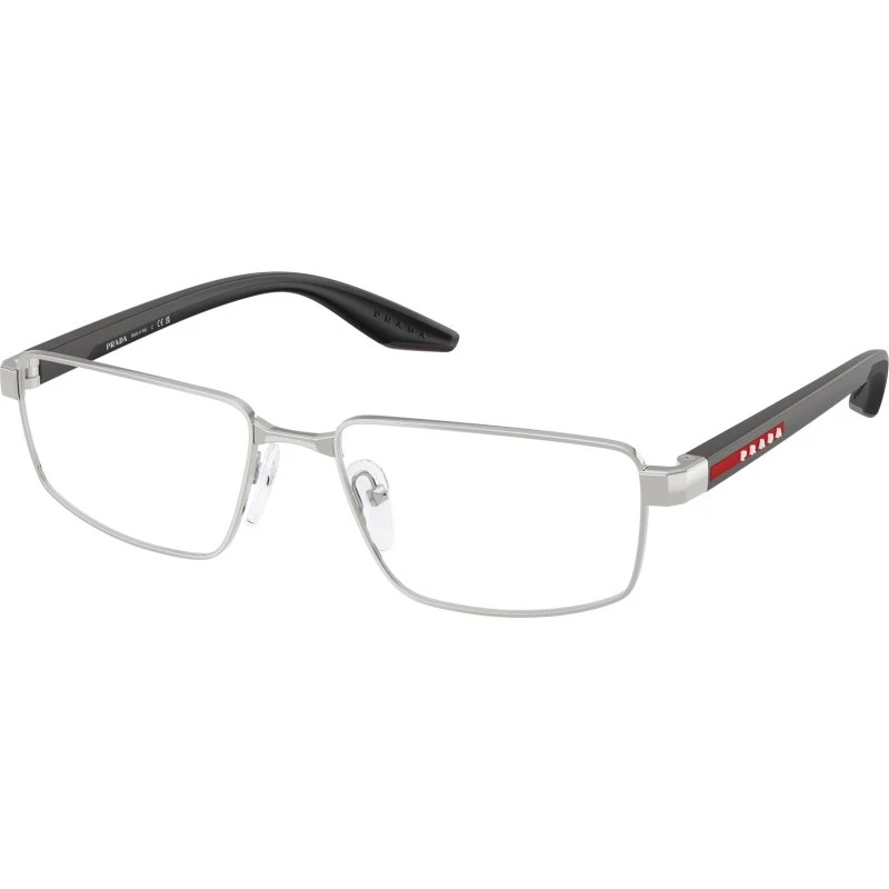 Prada Linea Rossa PS 52RV 1BC1O1 - Montures Optiques Carrées Argent