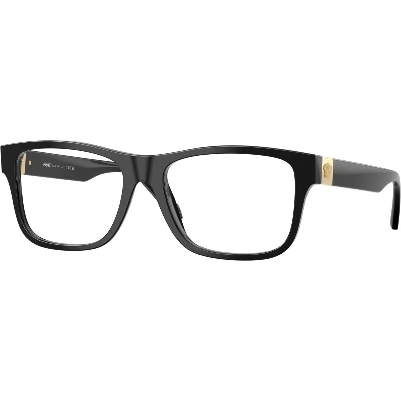 Versace Homme VE3380 Montures Optiques Carrées en Acétate Noir