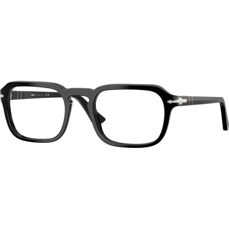 Persol PO3390V 95 Lunettes Optiques Carrées en Acétate Noir
