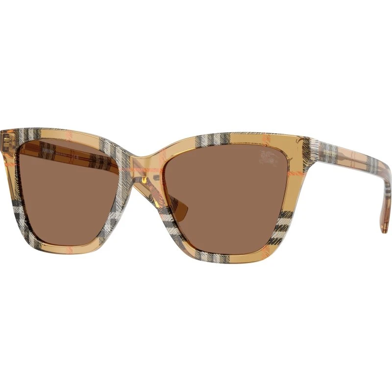 Burberry BE4470 Lunettes de soleil Carrées Marron pour Femme