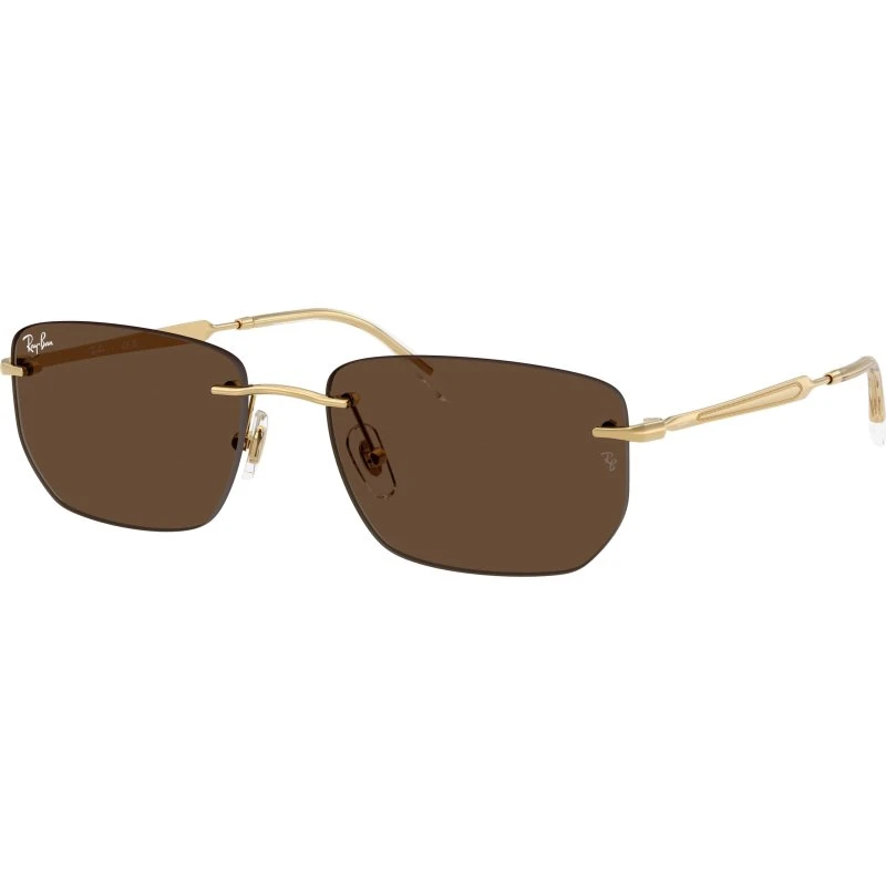 Ray-Ban RB3768 Lunettes de Soleil Géométriques en Métal Or