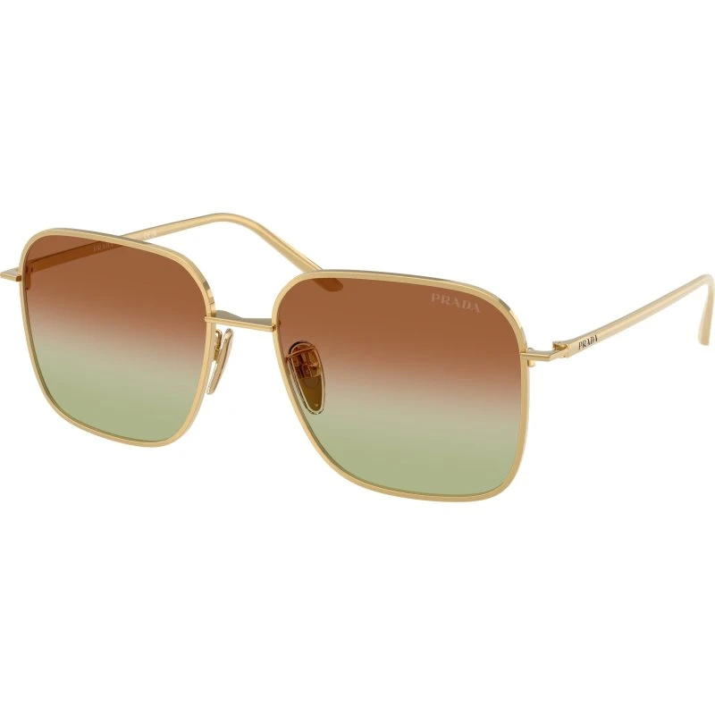 Prada PR C54SD 5AK70T Lunettes de soleil Carrées en Métal Or