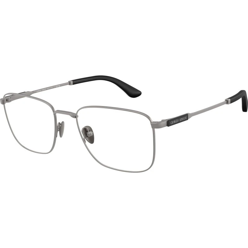 Giorgio Armani Homme AR5162 3003 - Montures Optiques Carrées en Métal Gris