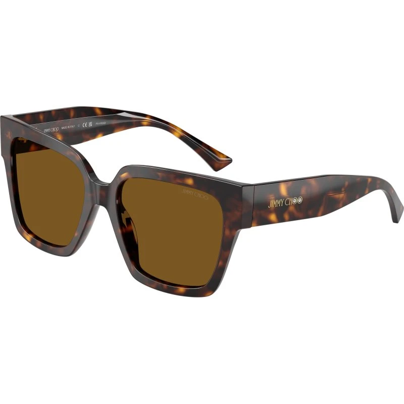 Jimmy Choo JC5047B Lunettes de Soleil Carrées Écailles de Tortue