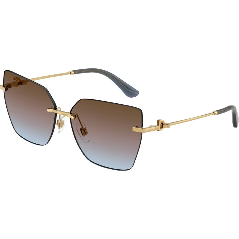Dolce & Gabbana DG2321 Lunettes de Soleil Cat Eye Or et Bleu