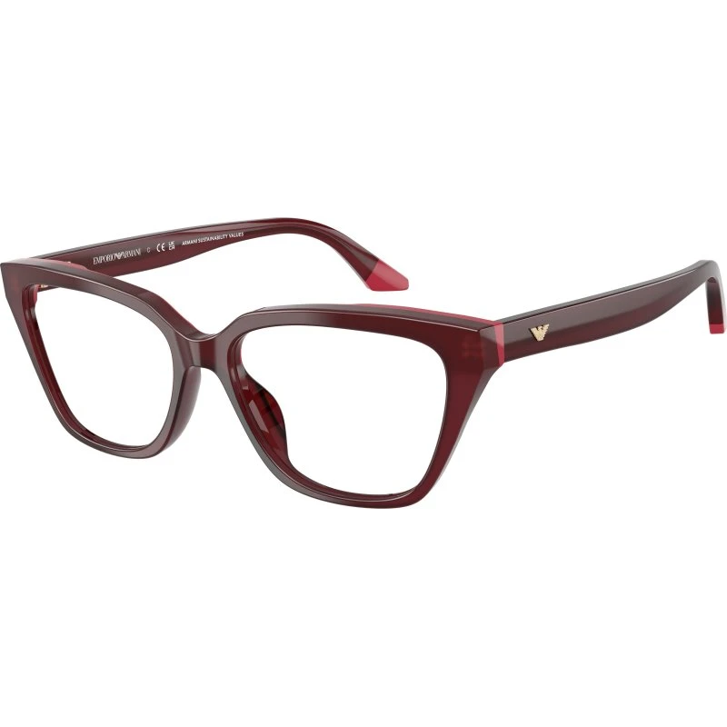 Emporio Armani EA3270U 6320 Lunettes de vue Cat Eye Rouge
