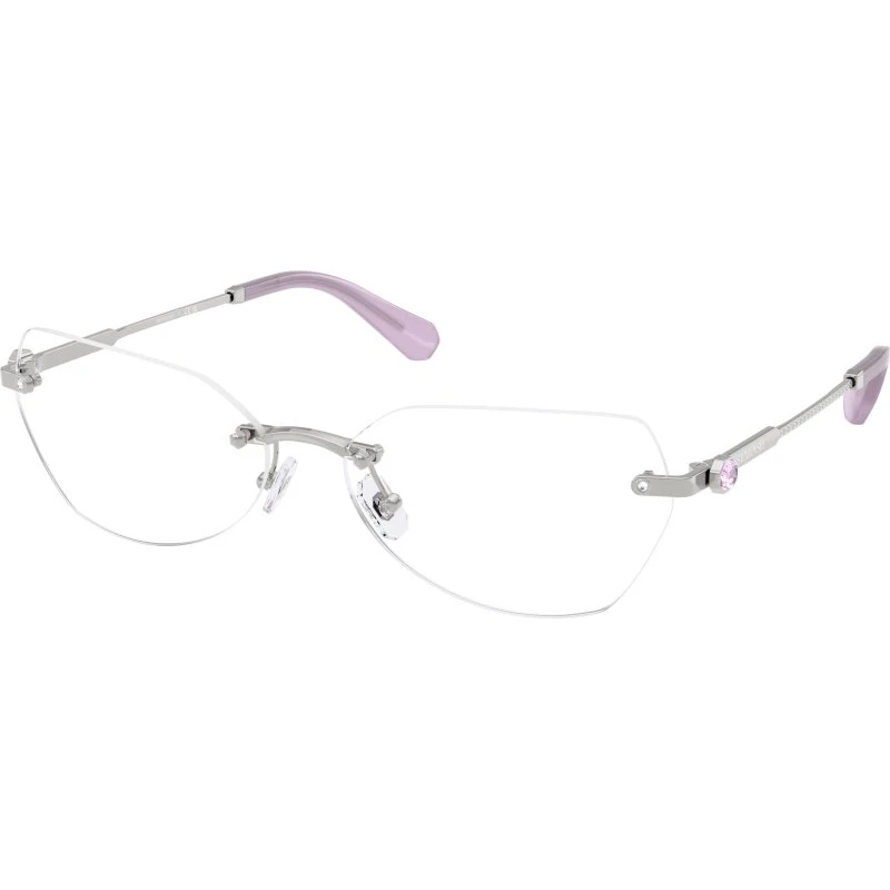 Swarovski SK1031 4001 Lunettes de Vue Géométriques Argentées Femme