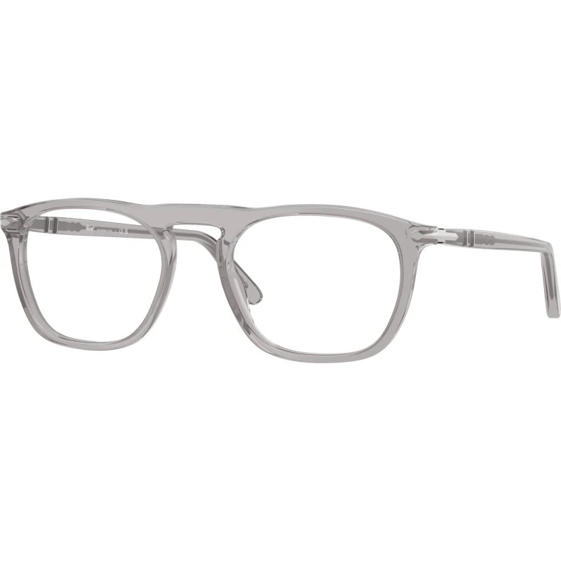 Persol PO3391V 309 - Montures Optiques Carrées en Acétate Gris Transparent