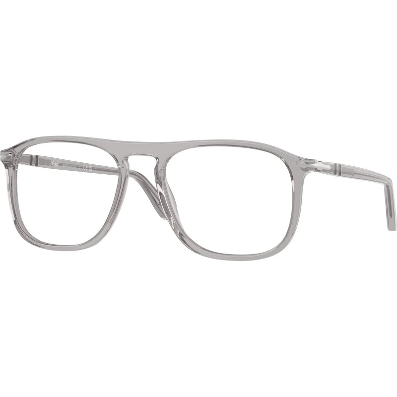 Persol PO3392V 309 Montures Optiques Carrées en Acétate Gris Transparent