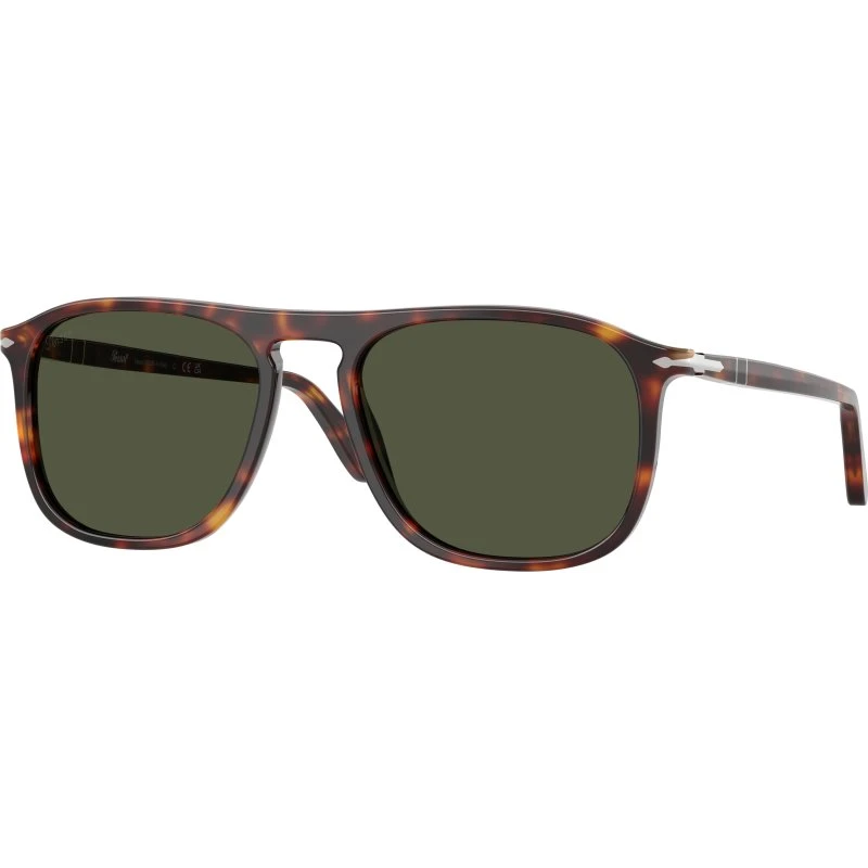 Persol PO3392S Lunettes de Soleil Carrées en Acétate Écaille et Vert