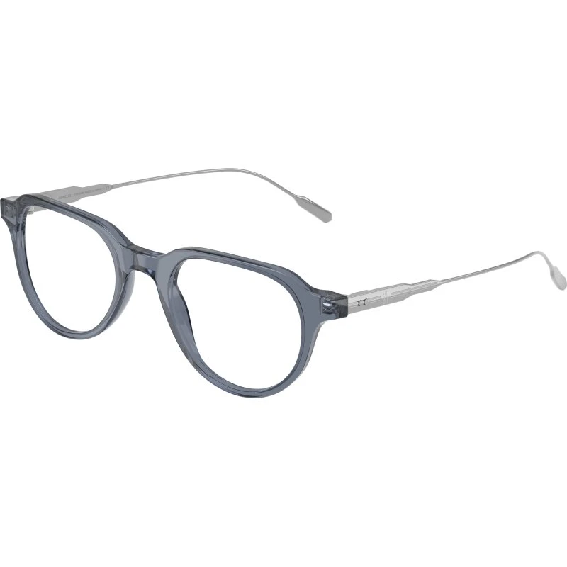 Moncler ME2031 3007 Lunettes de vue rondes en acétate bleu transparent