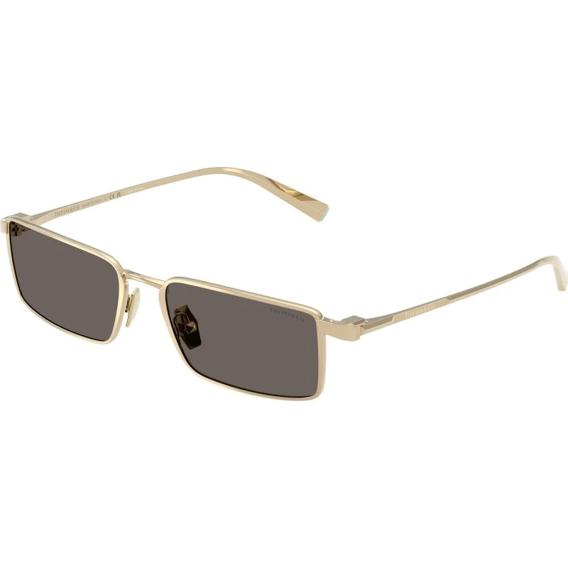 Tiffany TF3121KB Lunettes de Soleil Carrées en Métal Or et Gris