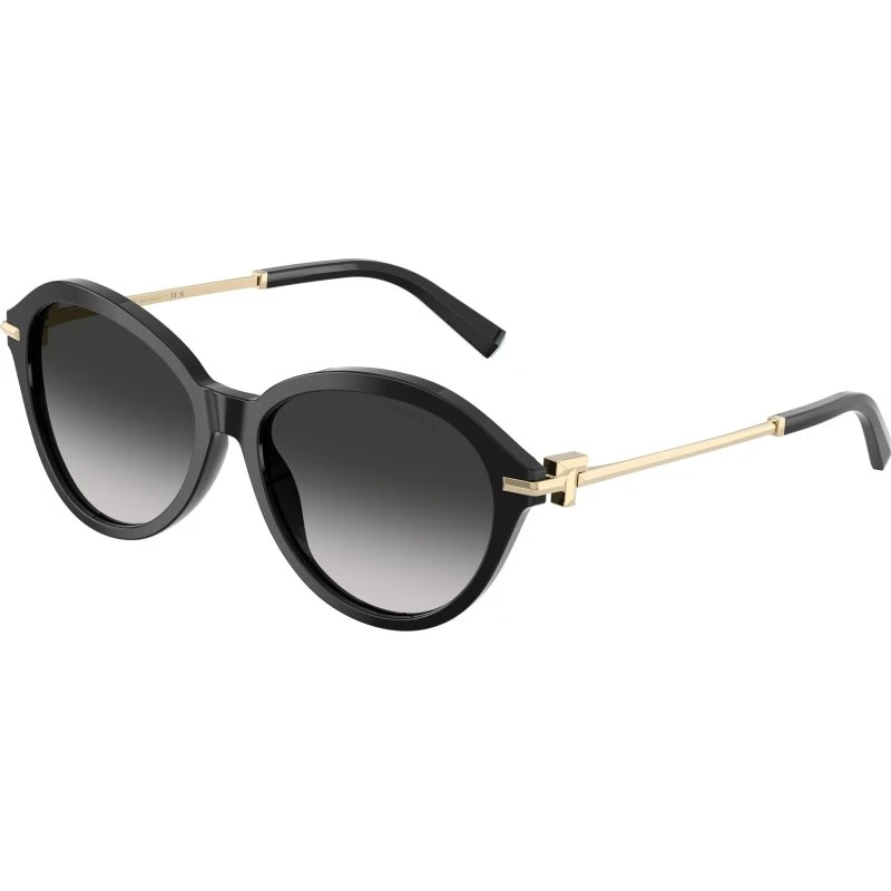 Tiffany TF4259 Lunettes de Soleil Rondes en Acétate Noir et Gris