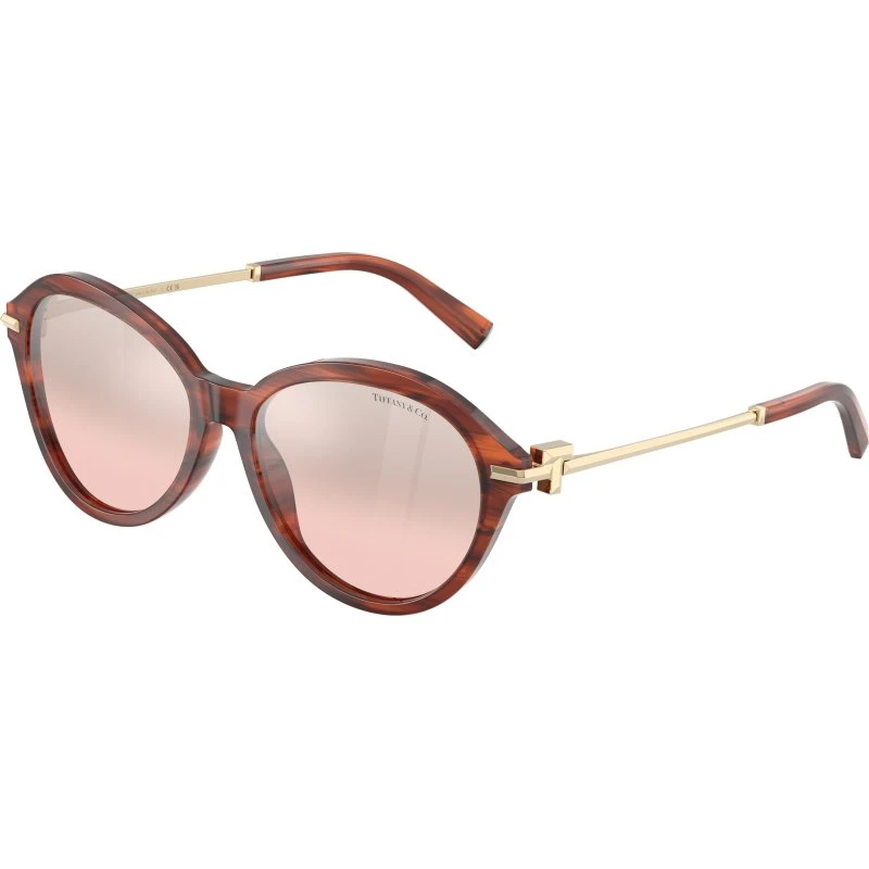 Tiffany TF4259 84407E Lunettes de soleil rondes en acétate écaille de tortue