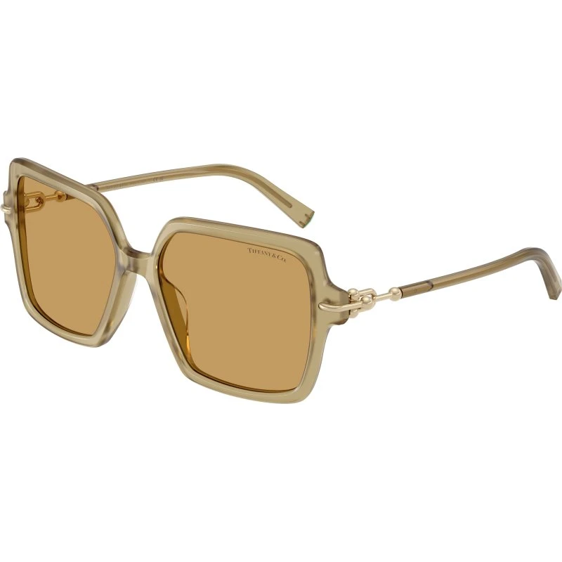 Tiffany TF4260U Lunettes de soleil carrées en acétate Marron Ocre