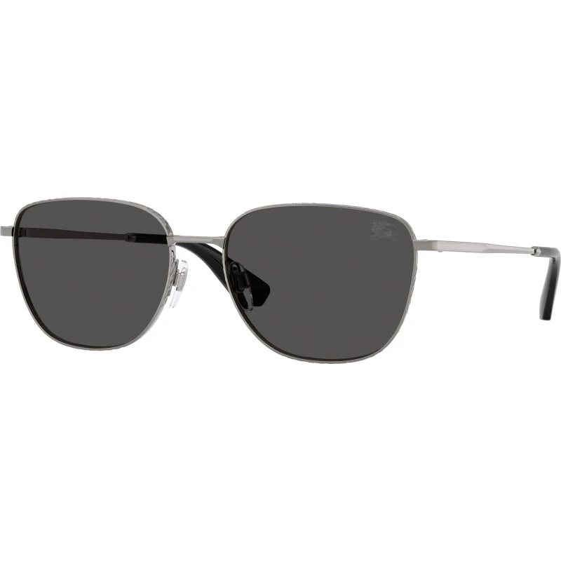 Burberry Homme BE3171 - Lunettes de soleil carrées en métal gris