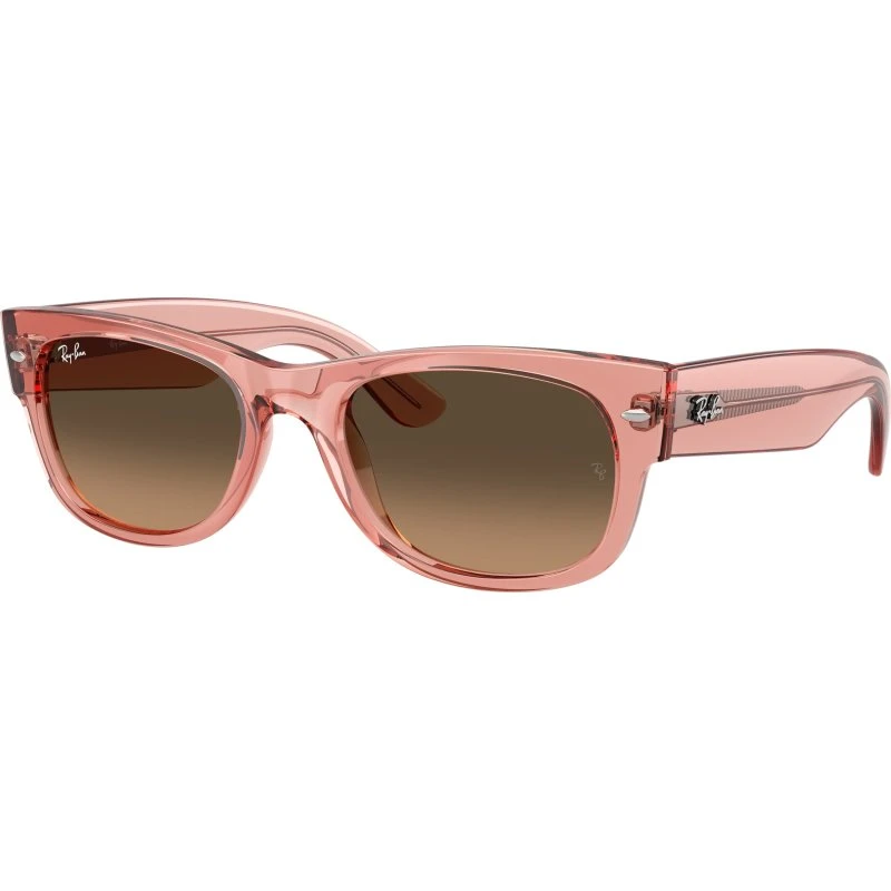 Ray-Ban RB0832S Mega Wayfarer II Lunettes de Soleil Carrées Rose et Marron
