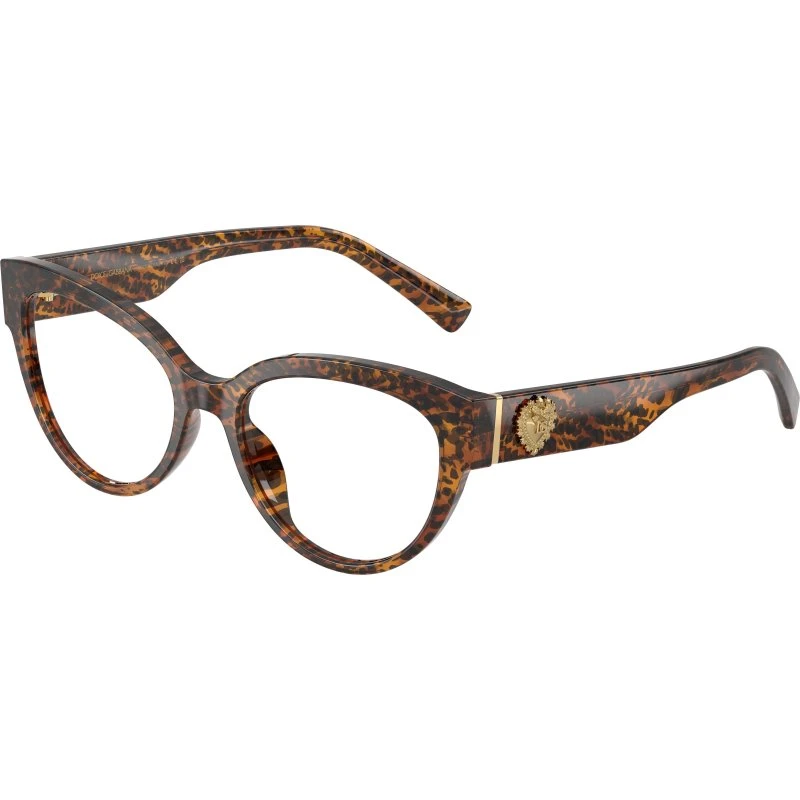 Dolce & Gabbana DG3440 Montures Optiques Œil de Chat Marron Transparent