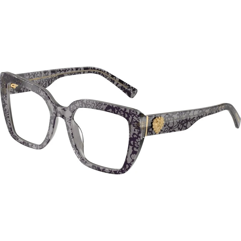 Dolce & Gabbana DG3441 3471 Lunettes de vue Carrées en Acétate Gris