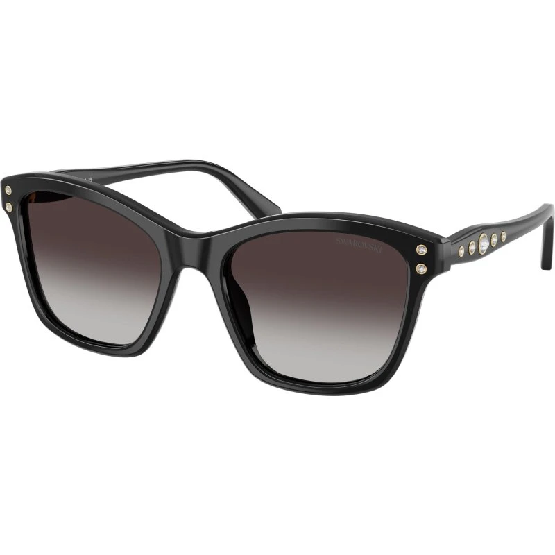 Swarovski SK6063 10018G Lunettes de soleil Carrées en Acétate Noir