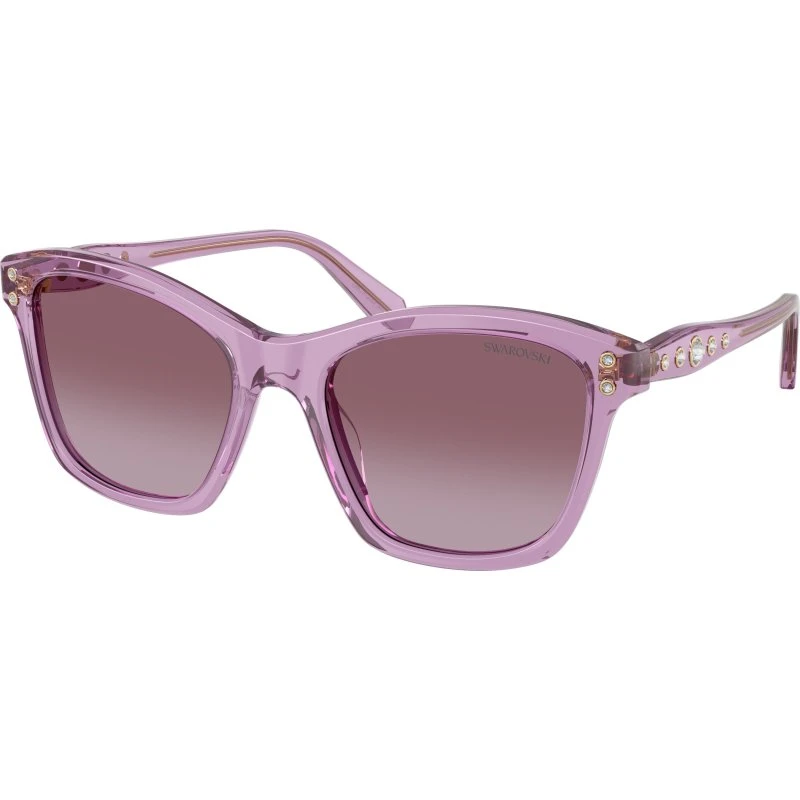 Swarovski SK6063 Lunettes de soleil Carrées en Acétate Violet