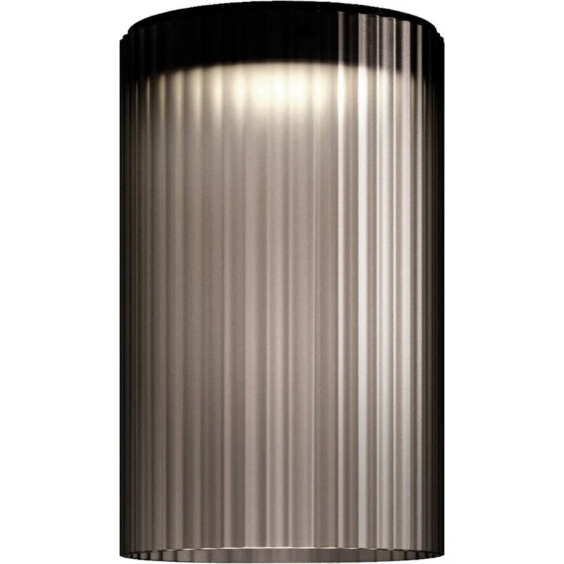 Kundalini Giass 30 Plafonnier LED Smokey Grey - Verre Strié
