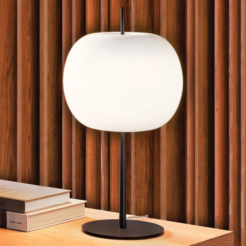 Kundalini Kushi XL Lampe à poser, Noir/Blanc, 60 cm