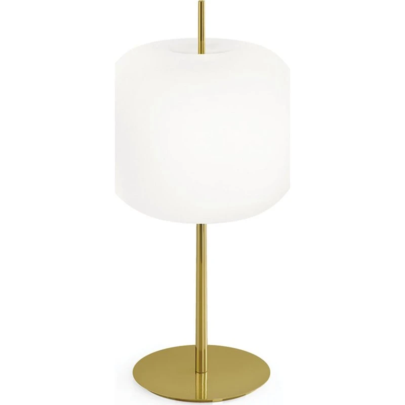 Kundalini Lampe à poser Kushi XL, Laiton et Verre Opale, 60 cm