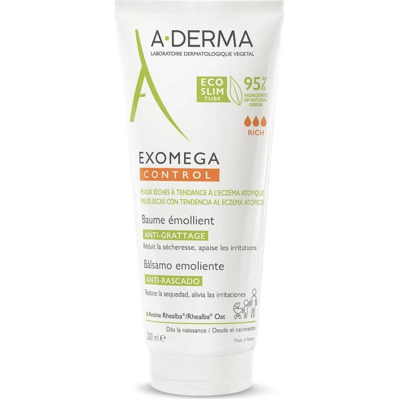 A-Derma Exomega Control Baume Émollient Anti-Grattage 200 ml