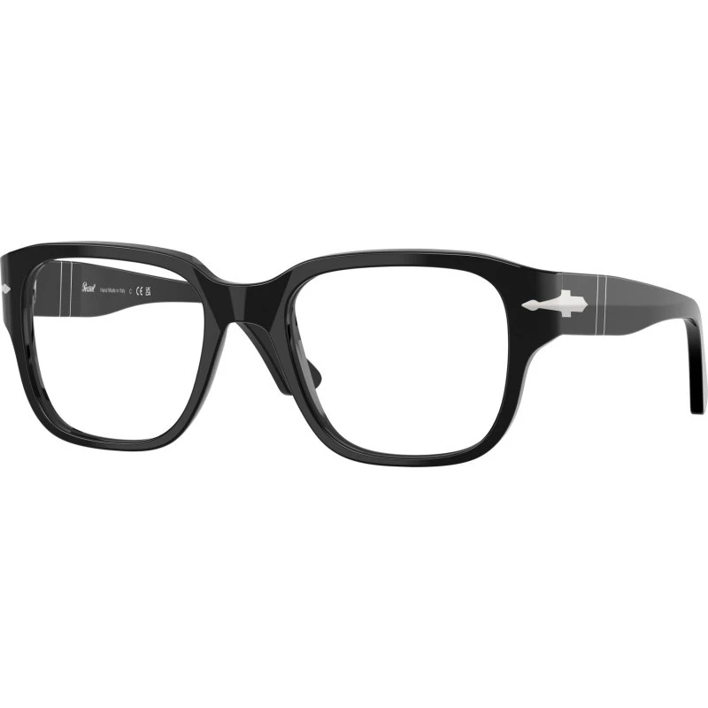 Persol PO3374V 95 Lunettes Optiques Carrées en Acétate Noir