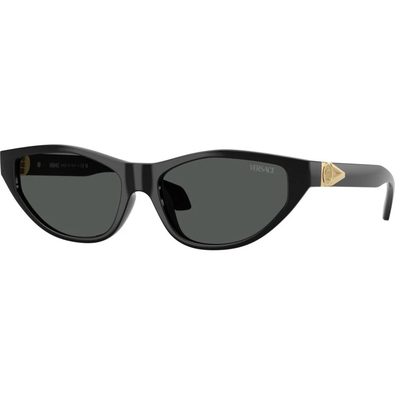 Versace VE4491U Lunettes de Soleil Cat Eye Noires et Grises