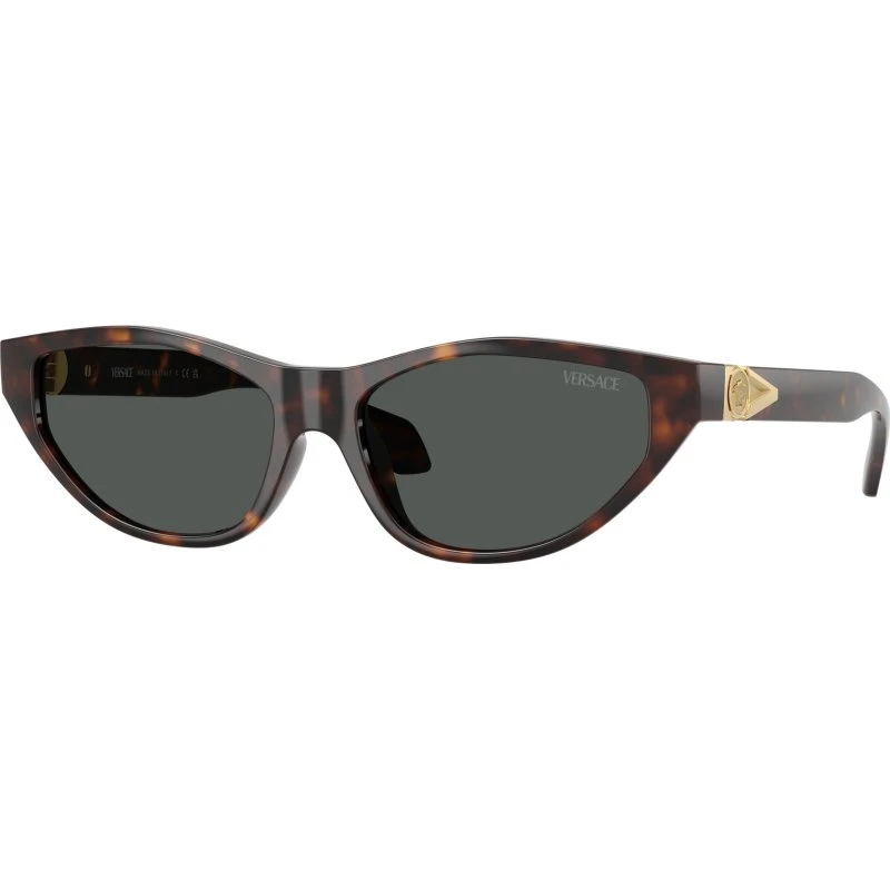 Versace VE4491U 108/87 Lunettes de Soleil Cat Eye Écailles et Gris