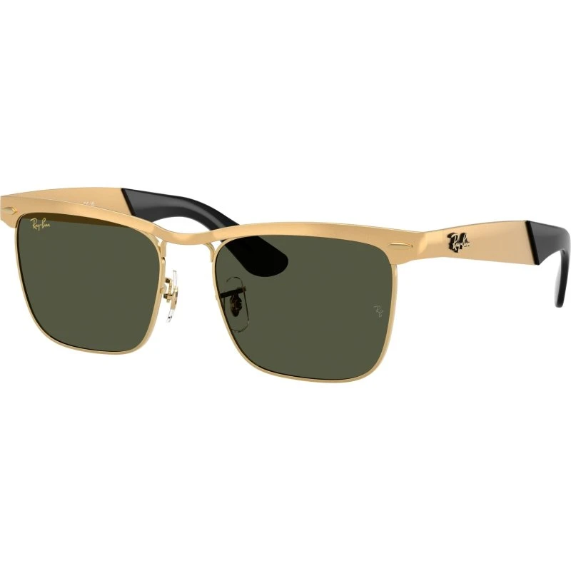 Ray-Ban RB3875 Wayfarer Deluxe - Lunettes de soleil Métal Or et Vert