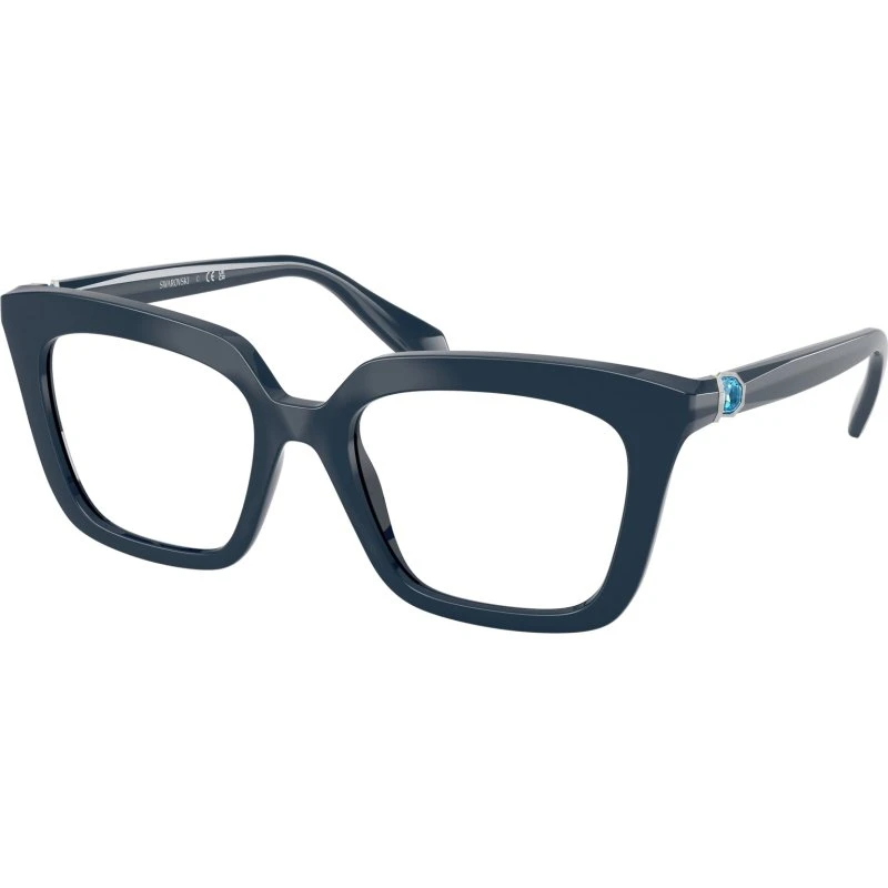 Swarovski SK2043 1004 - Montures Optiques Carrées en Acétate Bleu