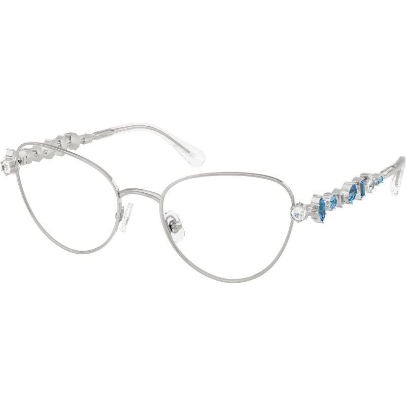 Swarovski SK1024 401A Montures Optiques Cat Eye Argent