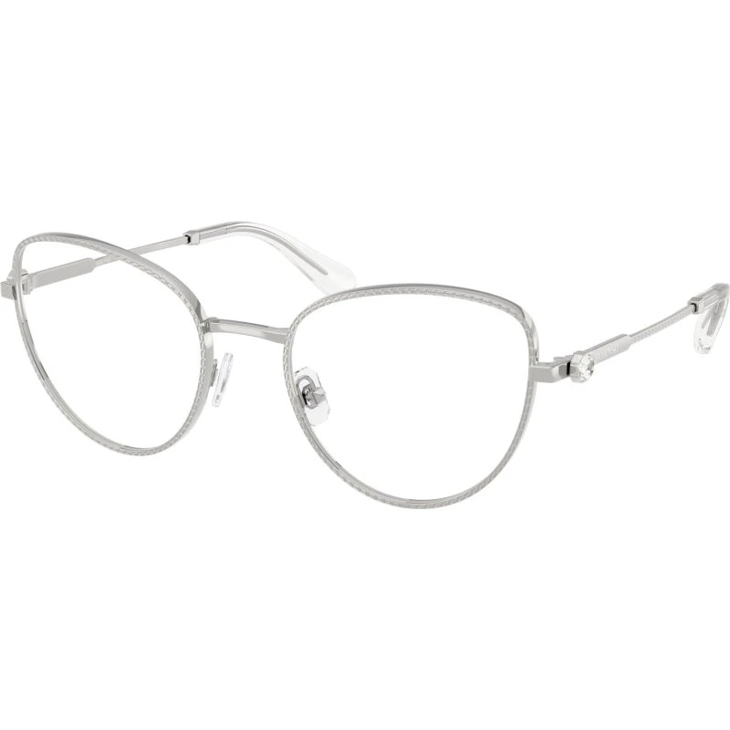 Swarovski SK1022 4001 Lunettes Optiques Cat Eye Argentées pour Femme