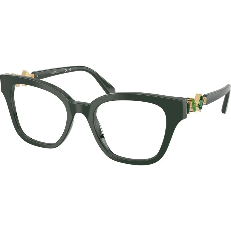 Swarovski SK2048 1026 - Montures Optiques Carrées en Acétate Vert