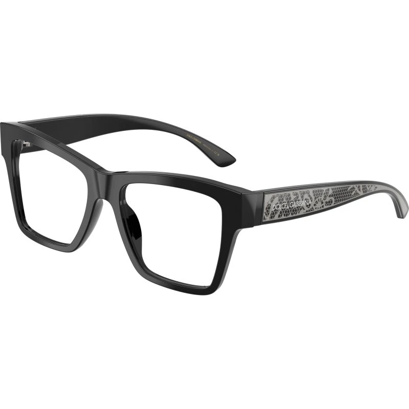 Dolce & Gabbana DG3411 501 - Lunettes de vue carrées en acétate noir