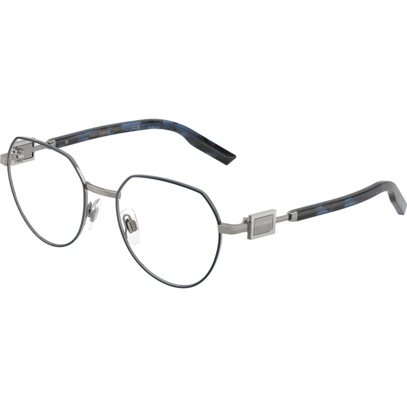 Dolce & Gabbana DG1362 : Montures Optiques Pantos en Métal Bleu