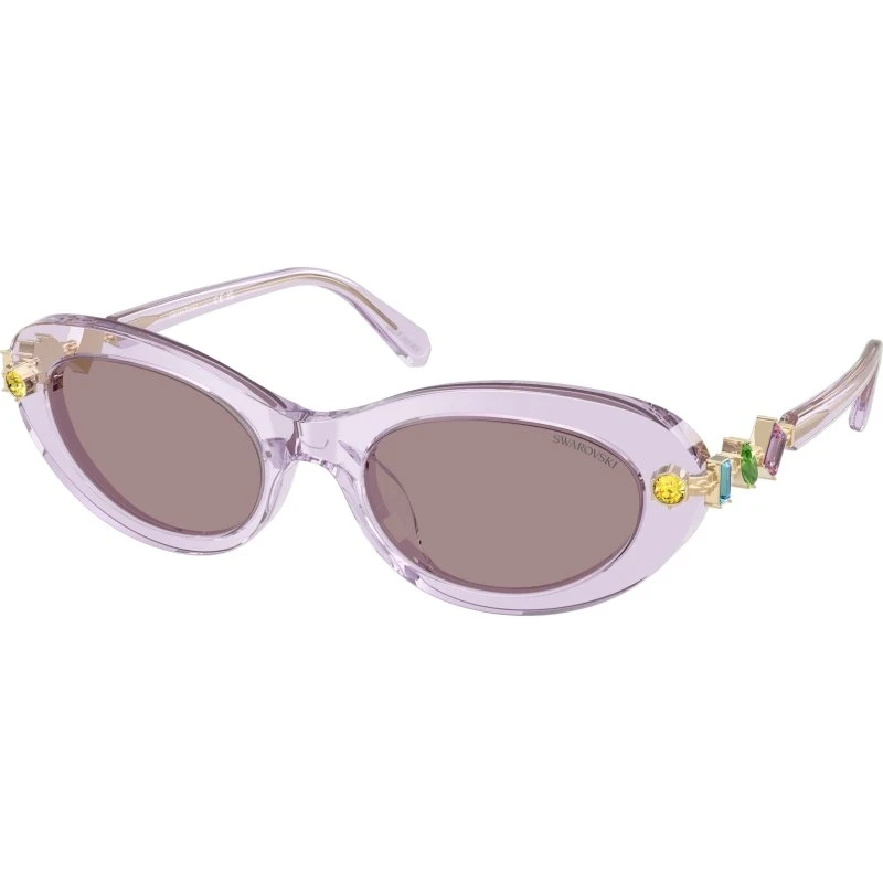 Swarovski Lunettes de Soleil SK6042 1079LA - Acétate Violet Rond