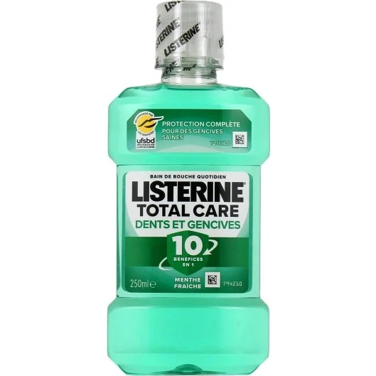 Listerine Total Care Dents et Gencives 250ml Menthe Fraîche