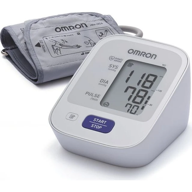 Omron M2 Tensiomètre Électronique Bras avec Brassard Adulte Gris