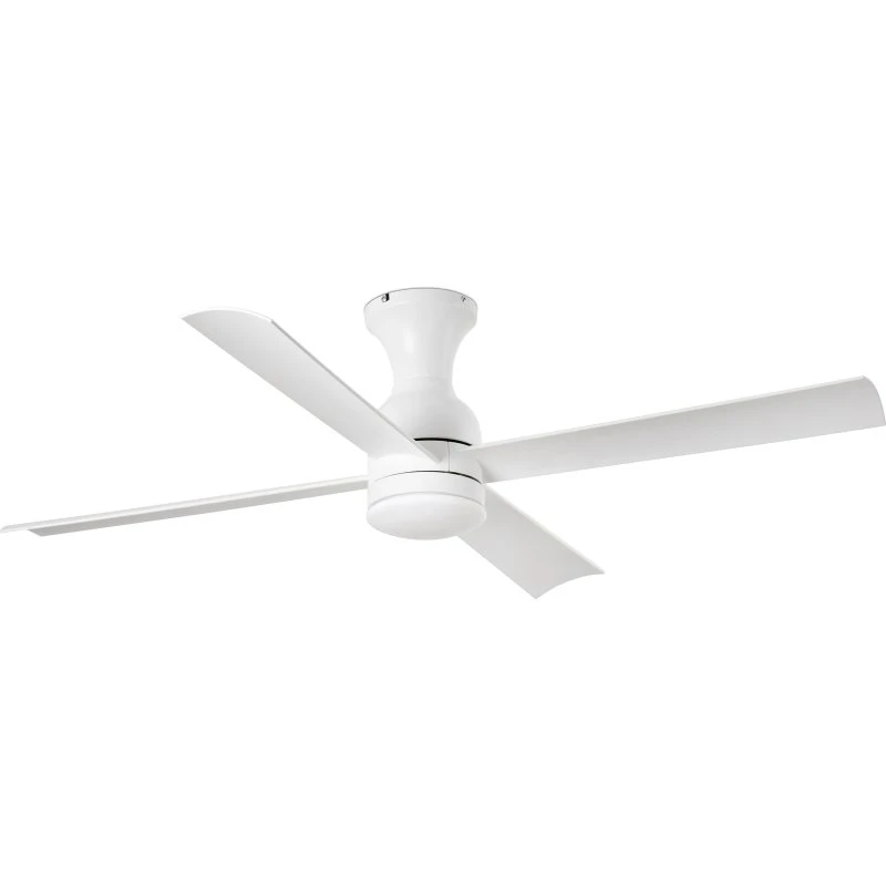 FARO BARCELONA Ventilateur de plafond Fraser M blanc avec LED