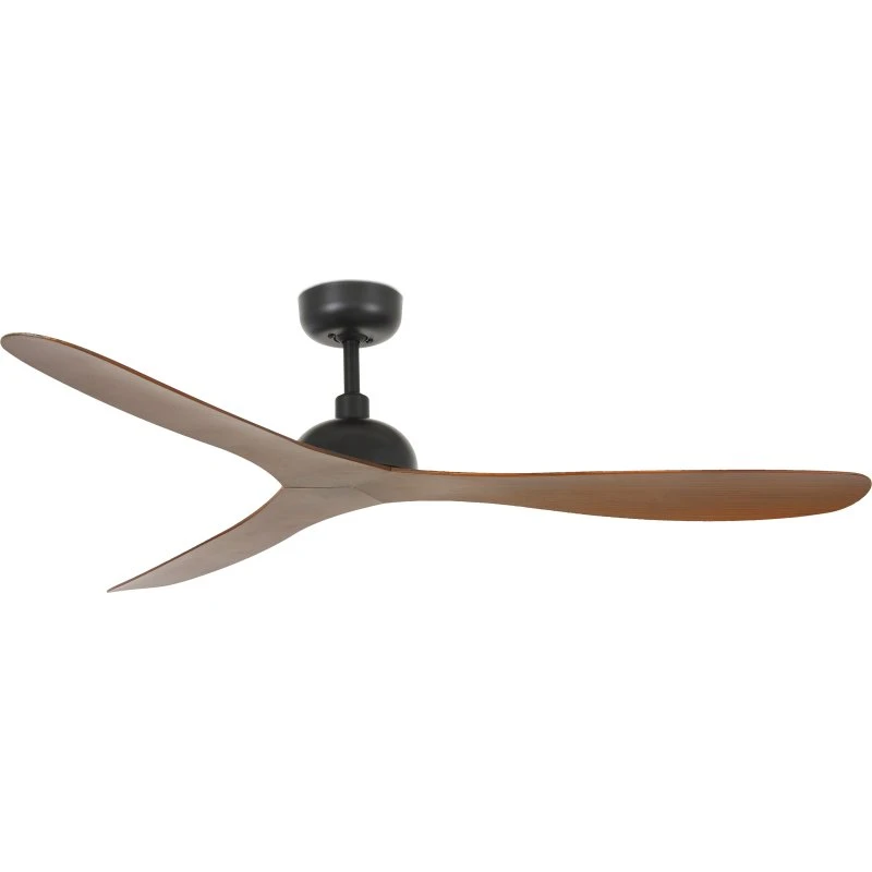 FARO BARCELONA Ventilateur de plafond Gotland DC Noir/Bois - 132 cm