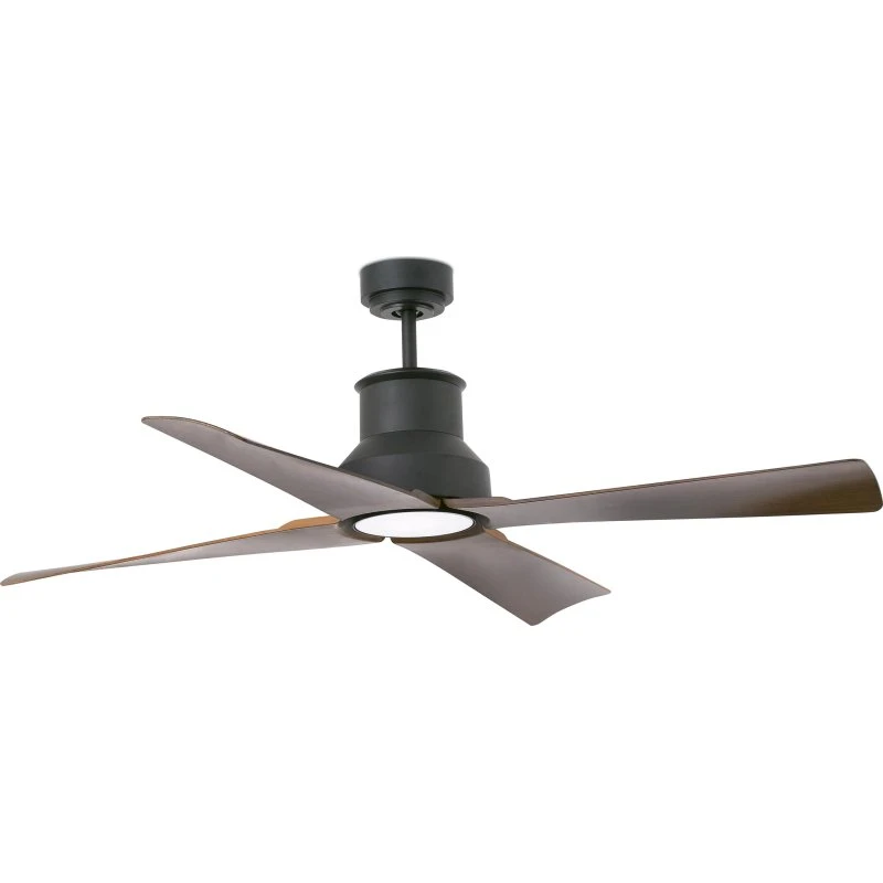 FARO BARCELONA Ventilateur de plafond Winche M LED IP44 Noir