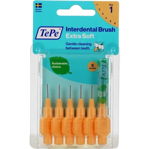 TePe Brossettes Interdentaires Extra Souples Taille 3 (0,6 mm) - 6 Unités