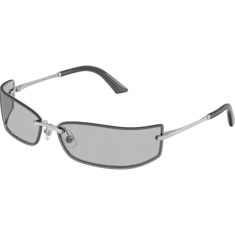 Jimmy Choo JC4024B Lunettes de Soleil Carrées Métal Argent