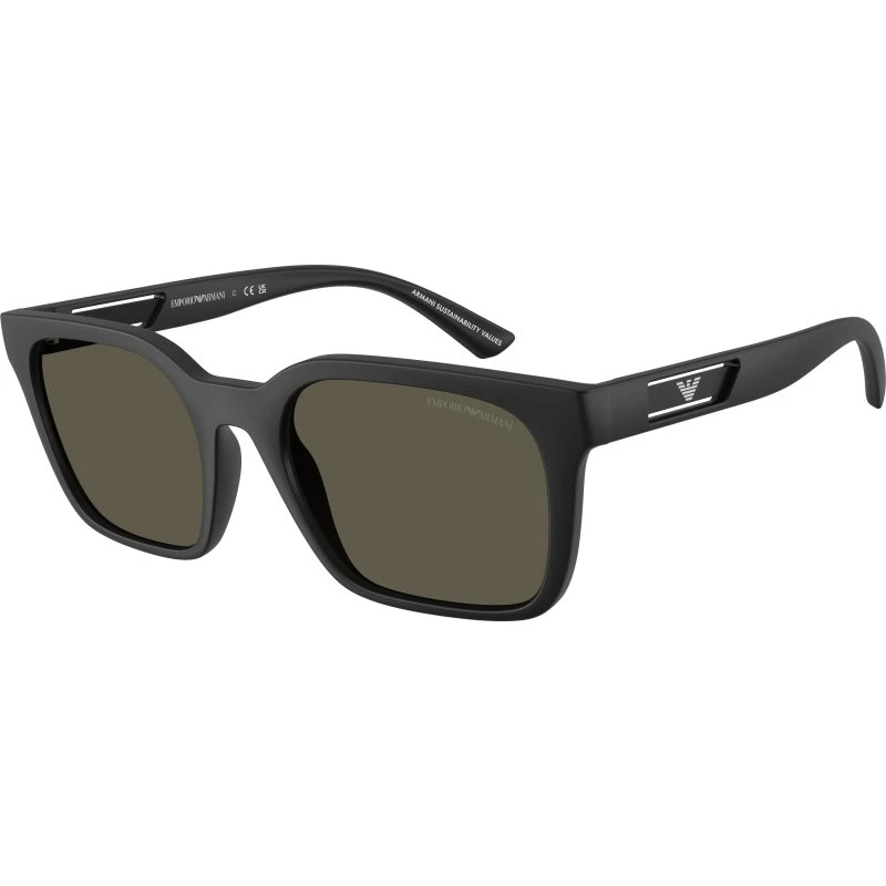 Emporio Armani EA4269 Lunettes de Soleil Carrées Noires et Grises
