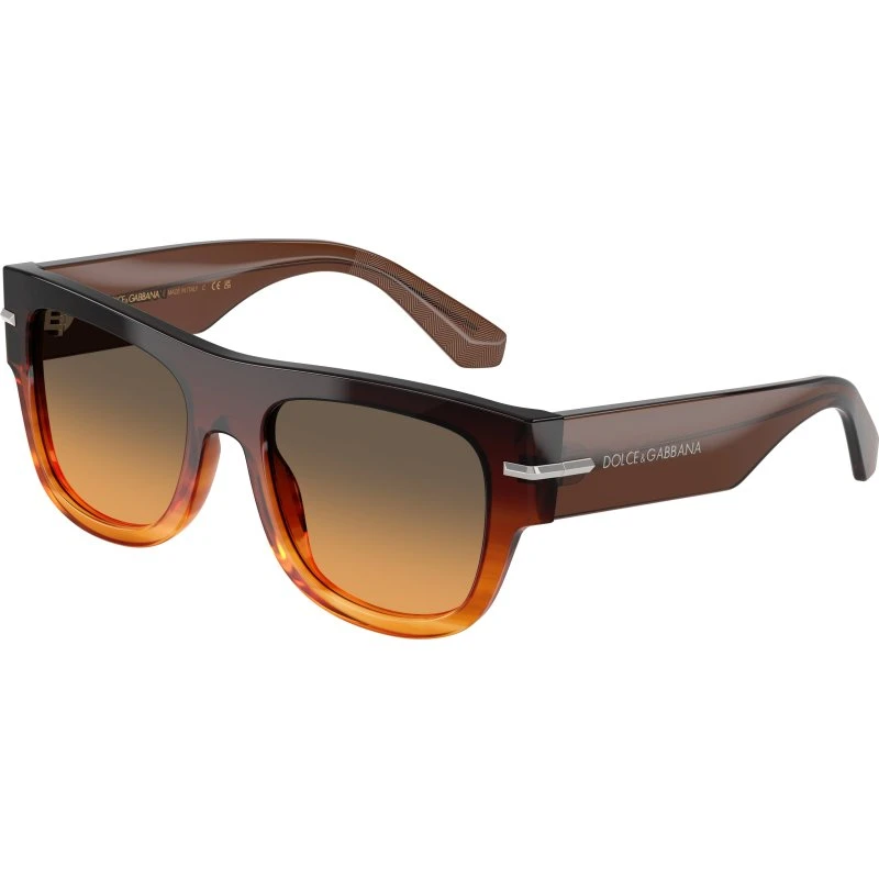 Dolce & Gabbana DG4484 Lunettes de Soleil Carrées Marron et Orange