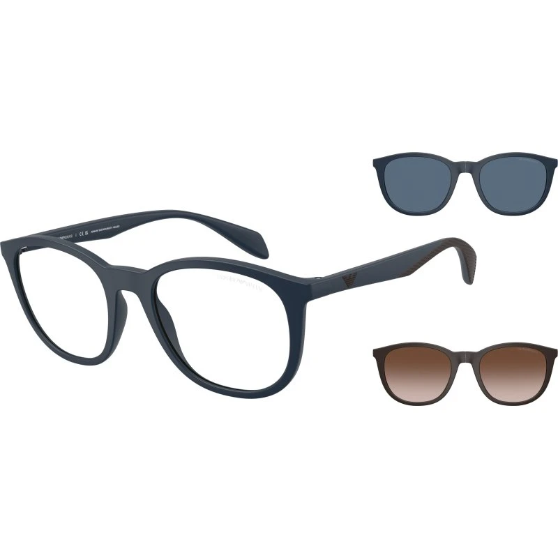 Emporio Armani EA4211 61851W Lunettes de soleil Pantos Bleu Transparent